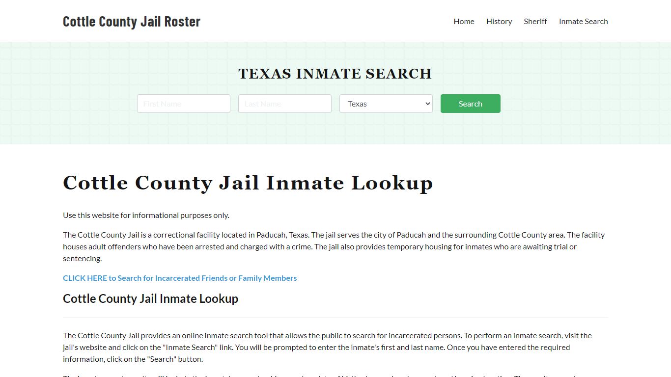 Cottle County Jail Roster Lookup, TX, Inmate Search