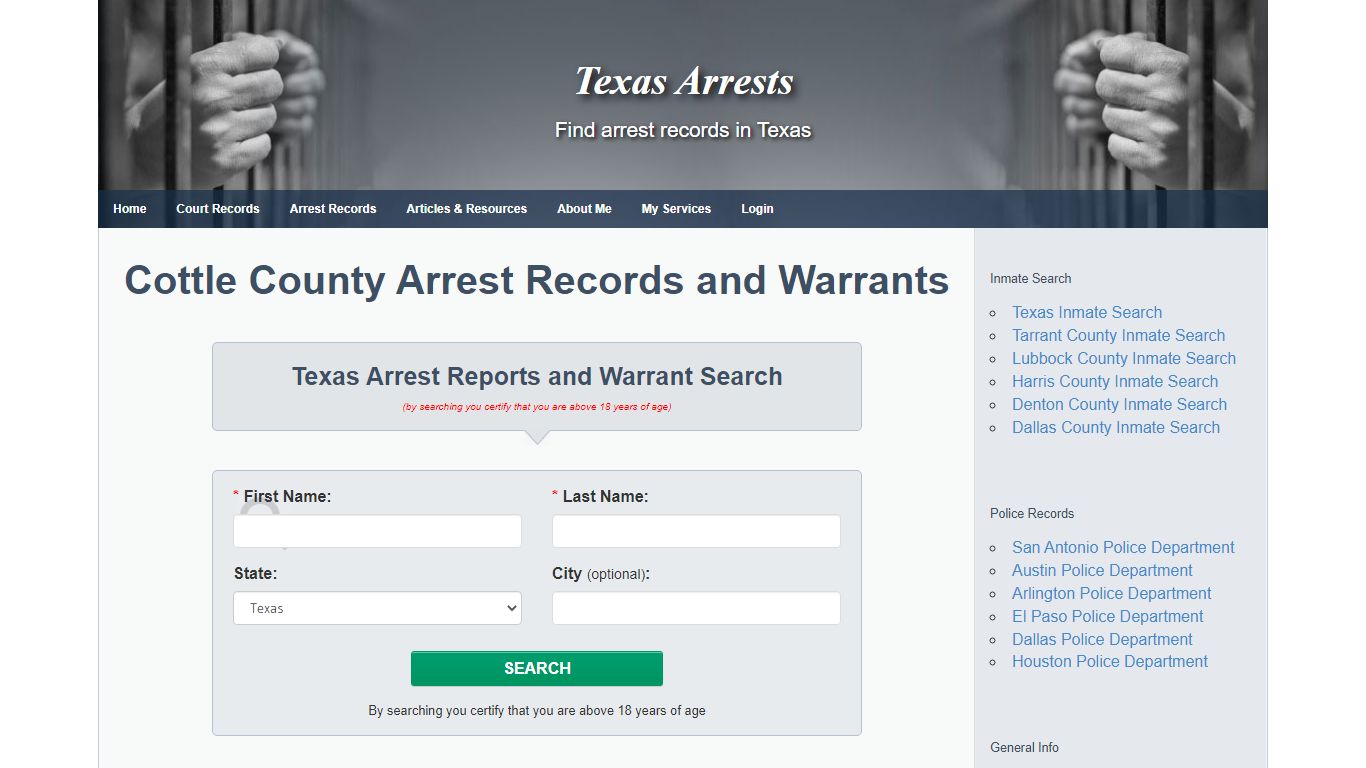 Cottle County Arrest Records and Warrants - Texas Arrests