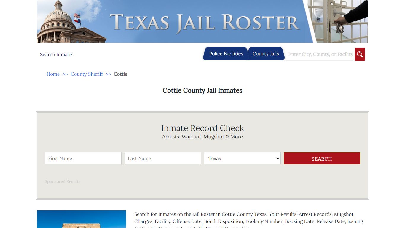 Cottle County Jail Inmates - Jail Roster Search